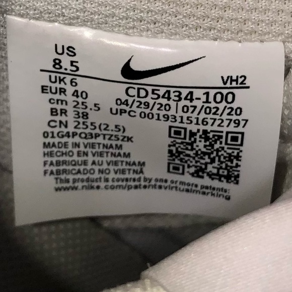 Nike Womens Court Vision Size 8.5 White Style CD5434-100 Year 2020 Low Sneaker - Picture 3 of 6